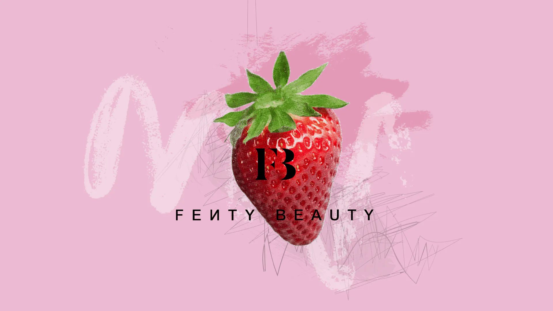Fenty Beauty zemeņu logotipa animācija